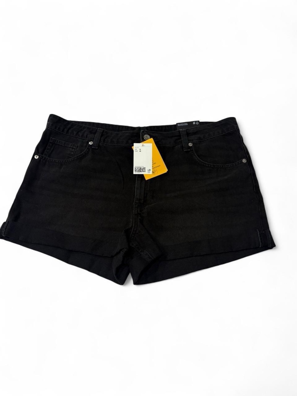 H&M 100% Cotton High Waisted Denim Shorts